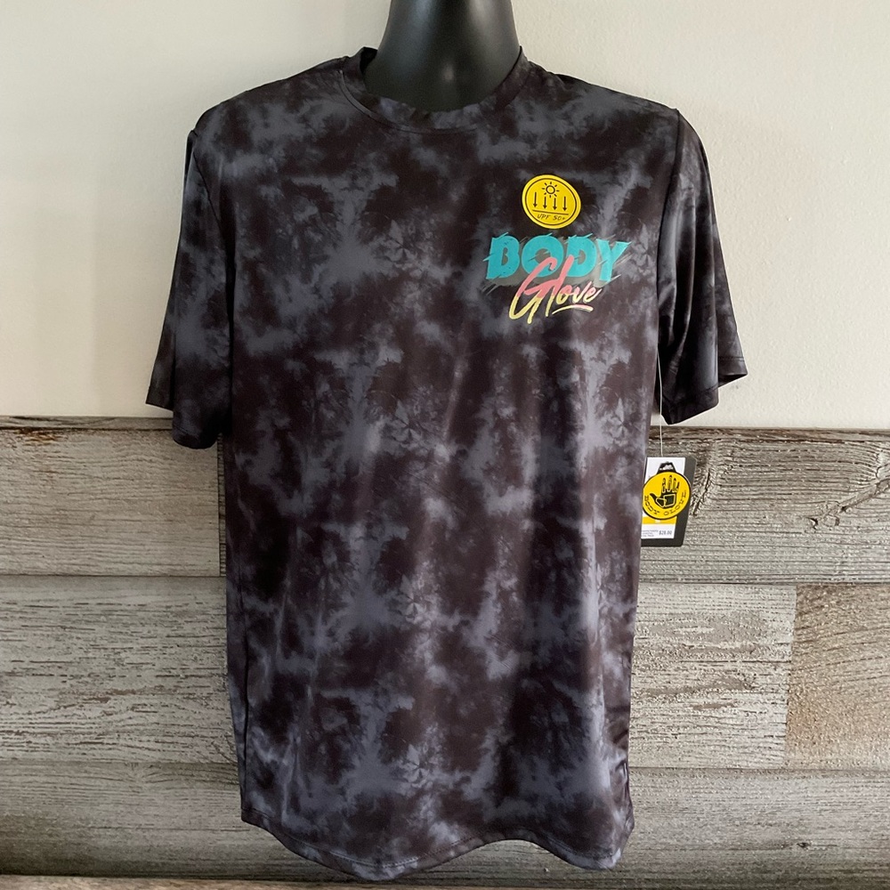Body Glove tie dye logo swim tee with 50+ UV protection size medium
